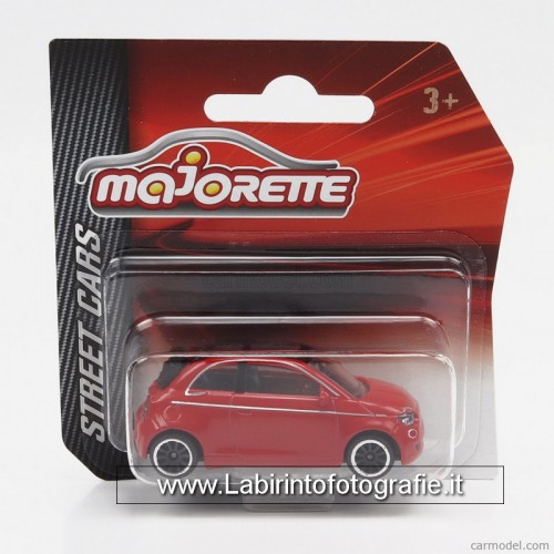 Majorette 1/64 Street Cars - Fiat - 500e Electric Car Cabriolet Open 2020