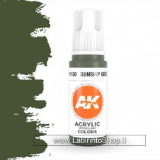 AK Interactive - Acrylic Colors 17ml AK11150 Gunship Green