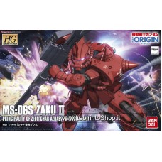 Bandai High Grade HG 1/144 Char Aznable`s Custom Zaku II The Origin Gundam Model Kits