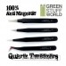 Green Stuff World 100% Anti-magnetic QUARTZ Tweezers SET