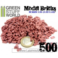 Green Stuff World Model Bricks - Red x500