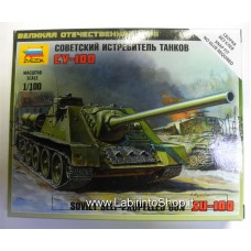 Zvezda Soviet Self-propelled Gun Su-100 - 1/100 Nap Fit