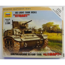 Zvezda Us Light tank M3a1 Stuart - 1/100 Nap Fit