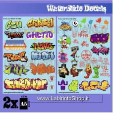 Green Stuff World Waterslide Decals - Train and Graffiti Mix