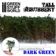 Green Stuff World Tall Shrubbery - Dark Green Re-pack confezione piccola