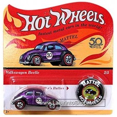 Hot Wheels - 50 Anniversary with Button - Volkswagen Beetle (Diecast Car)