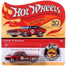 Hot Wheels - 50 Anniversary with Button - Custom 67 Mustang (Diecast Car)