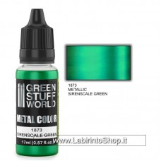 Green Stuff World Metallic Paint Sirenscale Green 17ml