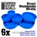 Green Stuff World 6x Containment Moulds for Bases - Round