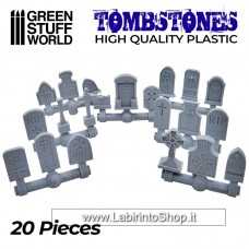 Green Stuff World 20x Gravestones Plastic Set