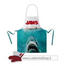 Jaws cooking apron with oven mitt Poster