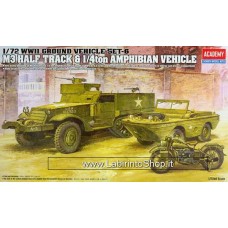 Academy 13408 1/72  M3 Half Track & 1/4ton Amphibian Vehicle