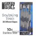 Green Stuff World 10x Sculpting Tools