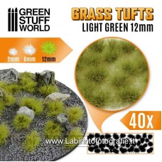Green Stuff World Grass TUFTS - 12mm self-adhesive - Light Green