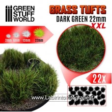 Green Stuff World Grass TUFTS XXL - 22mm self-adhesive - Dark Green