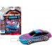 Johnny Lightning - Street Freaks - Import Heat Drift - 1990 Nissan 240SX Custom Bright Cyan with Magenta Flames