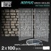 Green Stuff World Acrylic Brick Molds 1/35 Old Town Bricks pack x 2