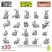 Green Stuff World Resin Bits Rabbits