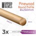 Green Stuff World Pinewood Round Profile 8x250mm