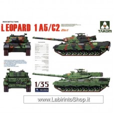 Takom 1/35 2004 Leopard 1A5/C2 2in1 Plastic Model Kits