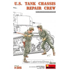 Miniart - 35481 - 1/35 U.S. Tank Chassis Repair Crew Plastic Model Kits