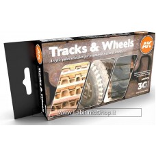 AK Interactive - AK11672 - 3rd Generation Acrylics - Tracks & Wheels