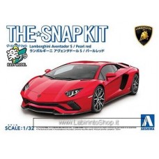 Aoshima The Snap Kit 1/32 Lamborghini Aventador Pearl Red Plastic Model Kit