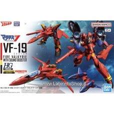 Bandai High Grade HG 1/100 Macross VF-19 Custom Fire Valkyrie With Sound Booster Plastic Model Kits