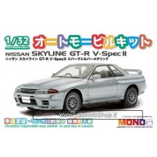 Plaz The Snap Kit 1/32 Nissan Skyline GT-R V Specil Spark Silver Metallic Plastic Model Kit