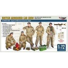 Mirage Hobby 1/72 British Armored Car Crew Plastic Model Kits