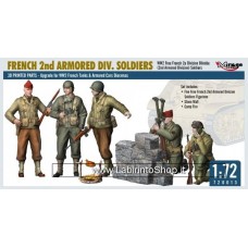 Mirage Hobby 1/72 French 2nd Armored Division Soldiers Plastic Model Kits