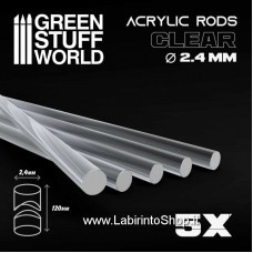 Green Stuff World 9256 Acrylic Clear Rods 2.4