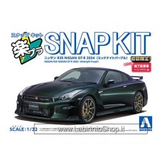 Aoshima The Snap Kit 1/32 Nissan GT-R 2024 Midnight Purple Plastic Model Kit