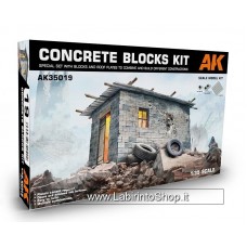 AK Interactive - AK35019 Concrete Blocks Kit 1/35 Plastic Model Kit