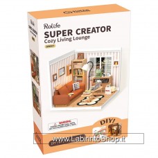 Rolife DIY Dollhouse - Super Creator DW007 Cozy Living Lounge 114 pcs