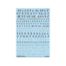 Gm 1/144 Font Decal N14 Stencil Retro With Number D-P- Dark Gray