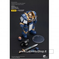 Joytoy Warhammer 1/18 Ultramarines Cataphractii Terminator Squad Sergeant with Power Sword 13.5 cm Action Figure