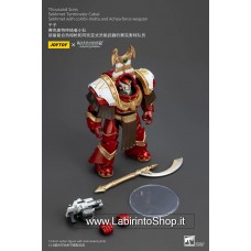 Joytoy Warhammer 1/18 Thousand Sons Sekhmet Terminator Cabal Sekhmet with Combi-melta and Achea Force Weapon 14.2 cm Action Figure