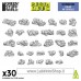 Green Stuff World Resin Bits - Dungeon - Piles of Skulls 30 pcs