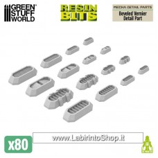 Green Stuff World Resin Bits - Mecha Detail Parts - Beveled Vernier Detail Parts