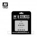 Vallejo Stencils - Scale 1/32 1/35 - 125 x 125 mm - St-AFV001 AFV Marking - Assorted German WWII Tank Markings