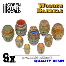 Green Stuff World 9x Wooden Barrels