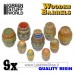 Green Stuff World 9x Wooden Barrels