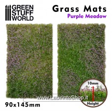Green Stuff World Grass Mat Cutouts - Purple Meadow 90x145 x 2