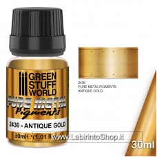 Green Stuff World Pure Metal Pigments Antique GOLD 30ml