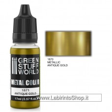 Green Stuff World Metallic Paint Antique Gold 17ml